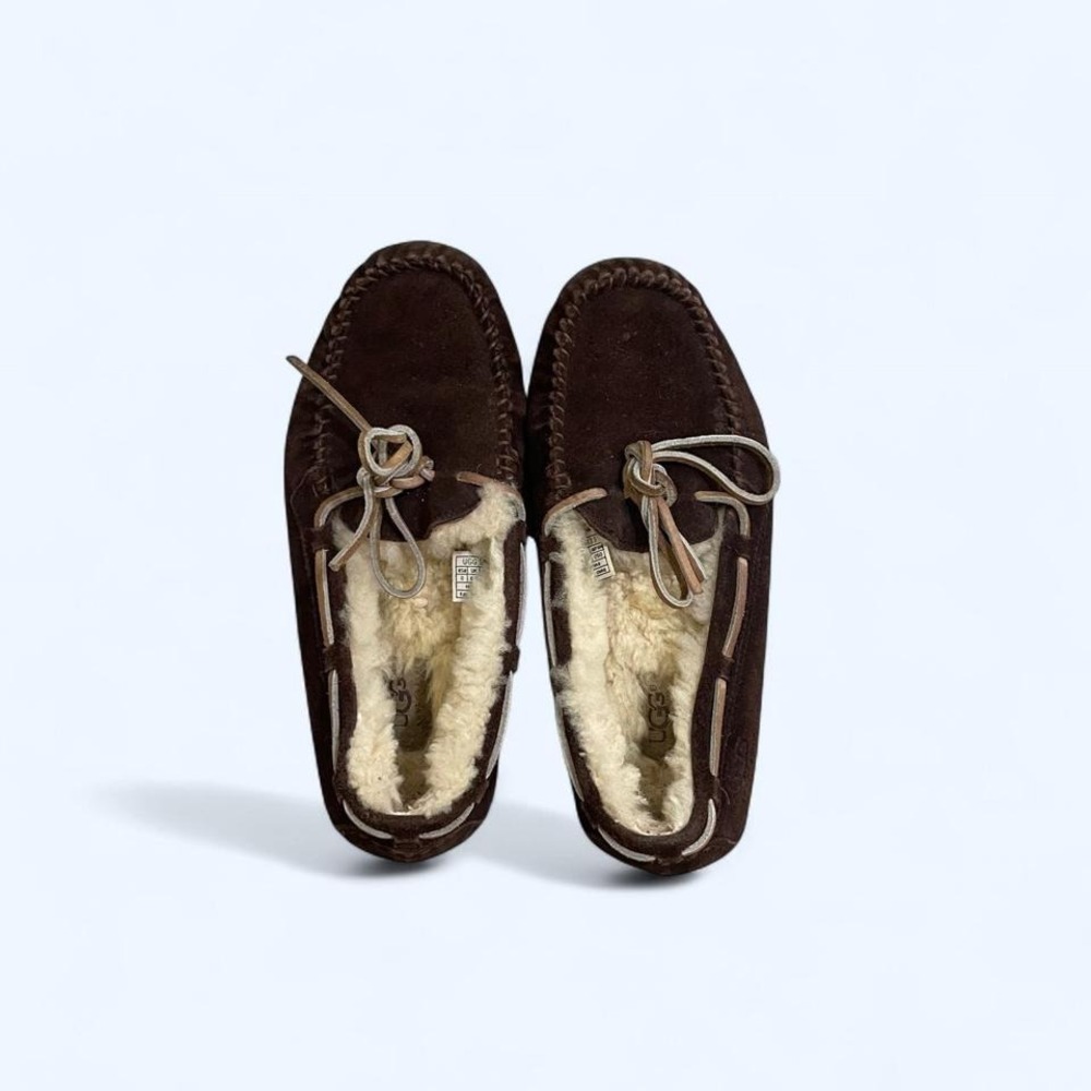 UGG Dakota Brown Suede Slippers Moccasin Slip On  Size‎ 8
